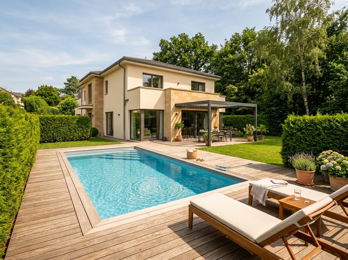 Piscine résidentielle à Sandweiler, Luxembourg