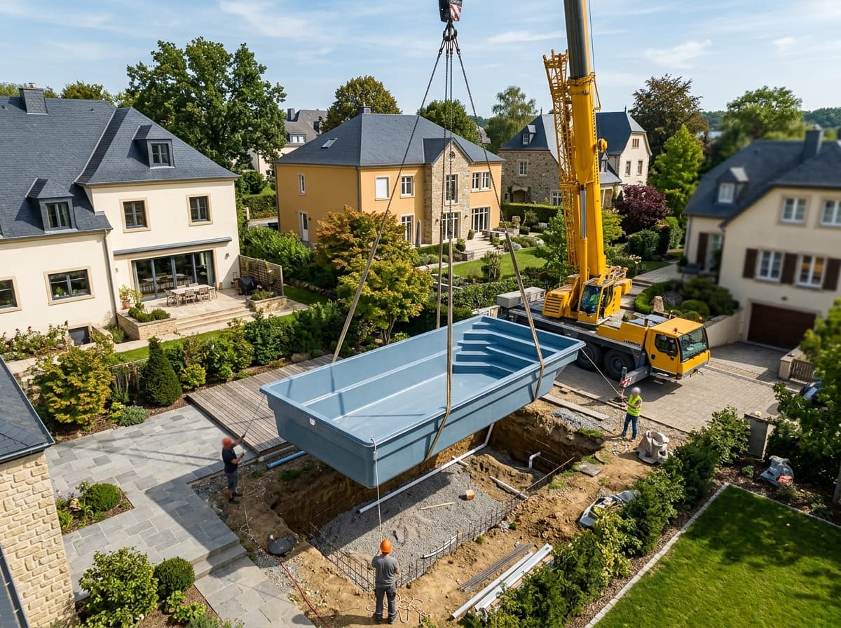 Installation de piscine coque au Luxembourg