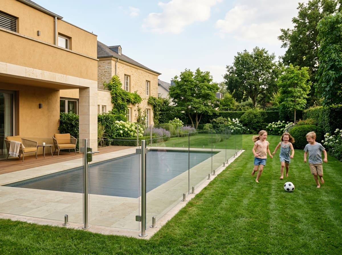 Sécurité de piscine au Luxembourg : volet, alarme, barrière